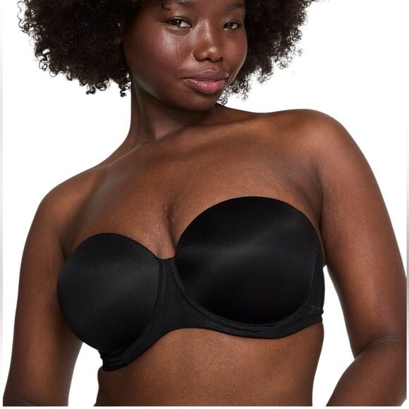 Pink Victoria’s Secret Wear Everywhere Push-Up Strapless Bra Size 38DD - Picture 1 of 11